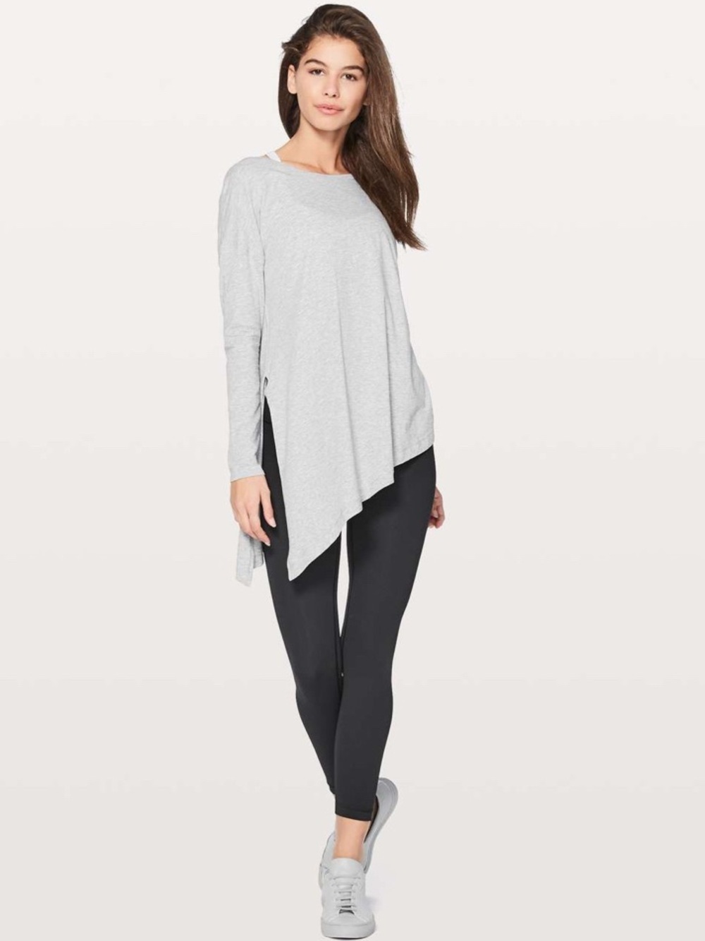 Lululemon Athletica To The Point Long Sleeve Asymmetrical Hem Tunic Top Medium